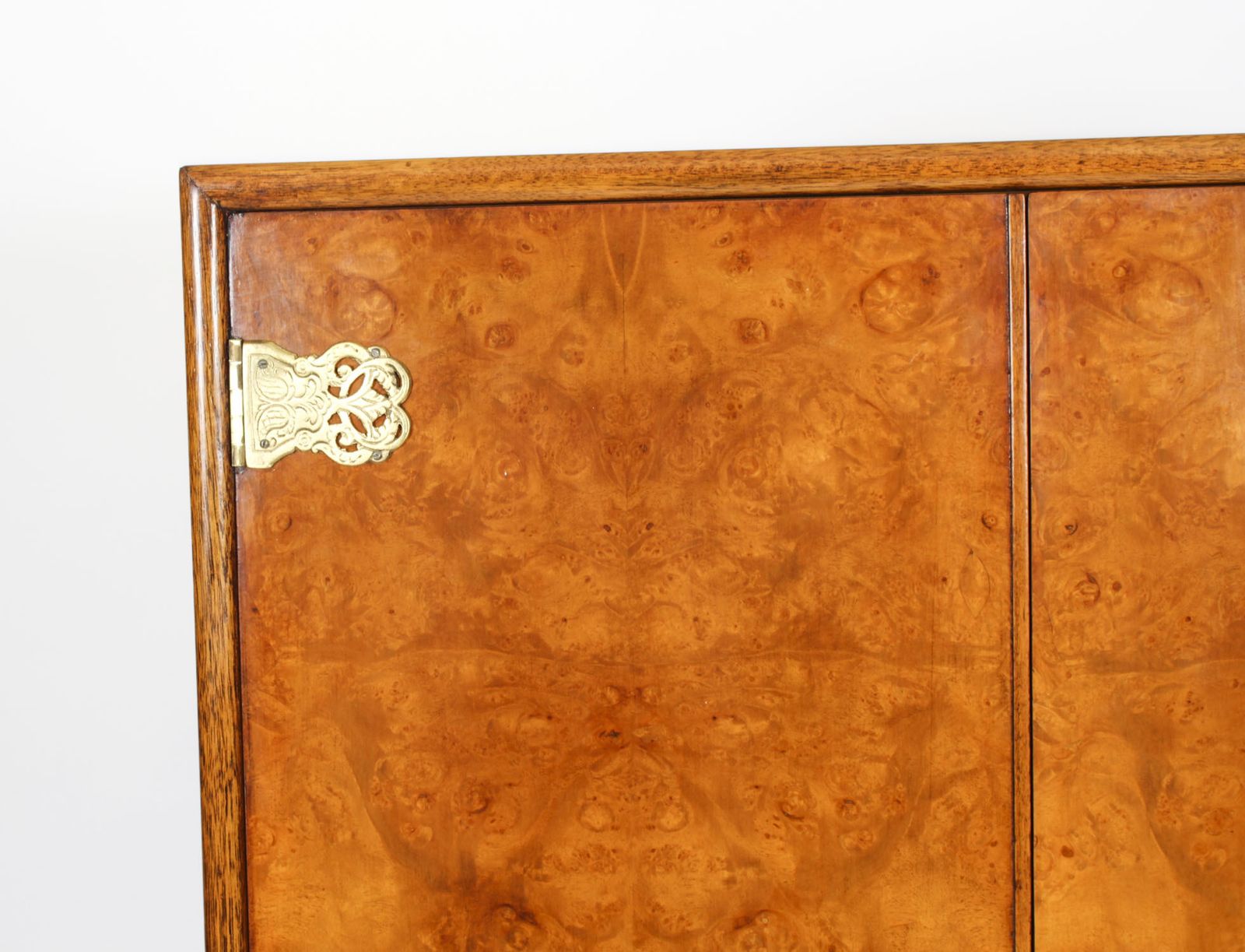 Antique Burr Walnut Cocktail Cabinet Drinks Dry Bar Circa 1930 photo buy
