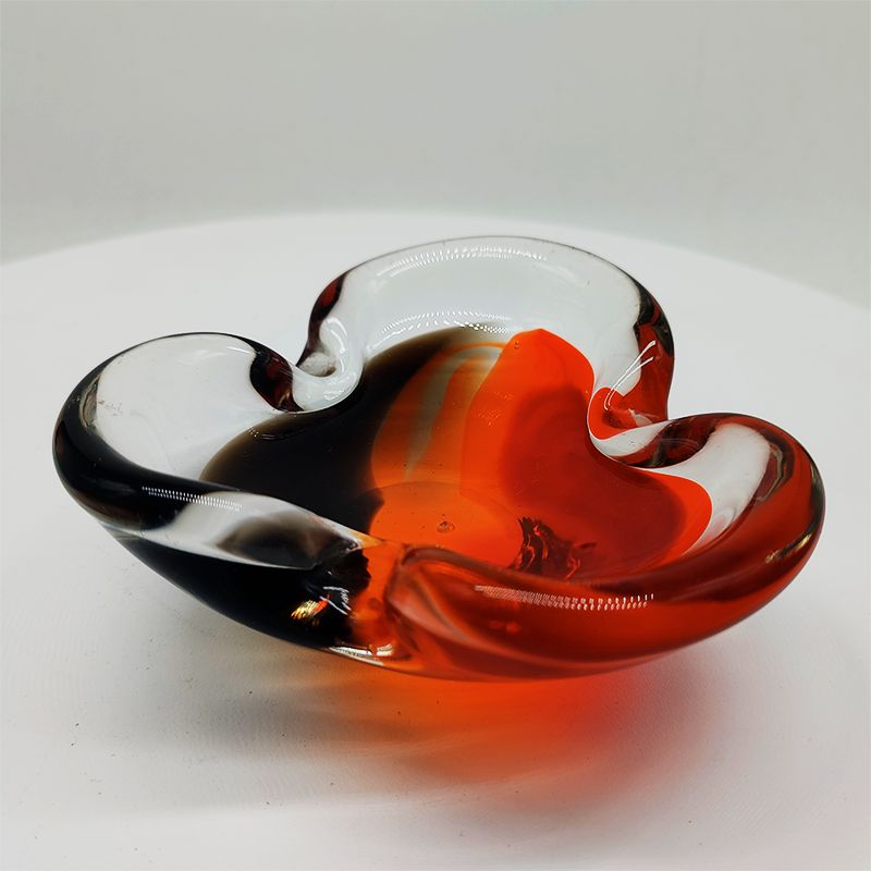 1960s Ashtray Or Catch All In Murano Glass By Flavio Poli For Seguso. Made In Italy.