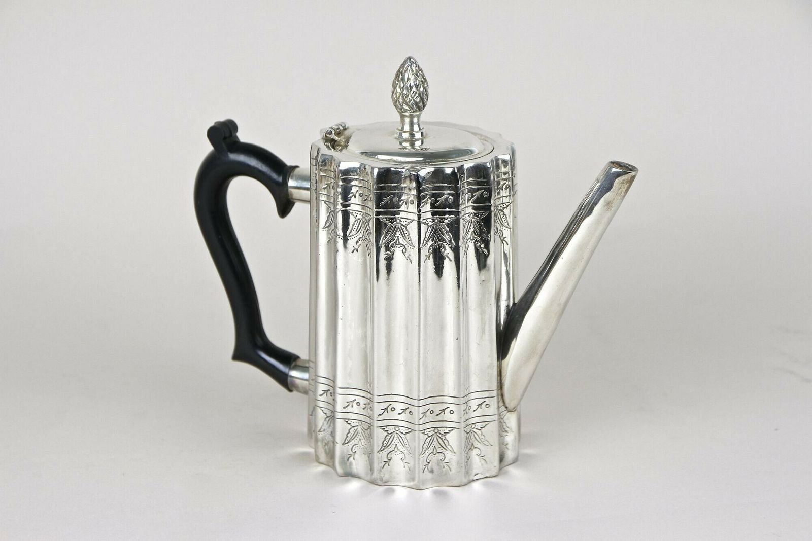 photo furniture Silverplated Sheffield Coffee & Tea Service By Edward With Tray, Uk Ca. 1920