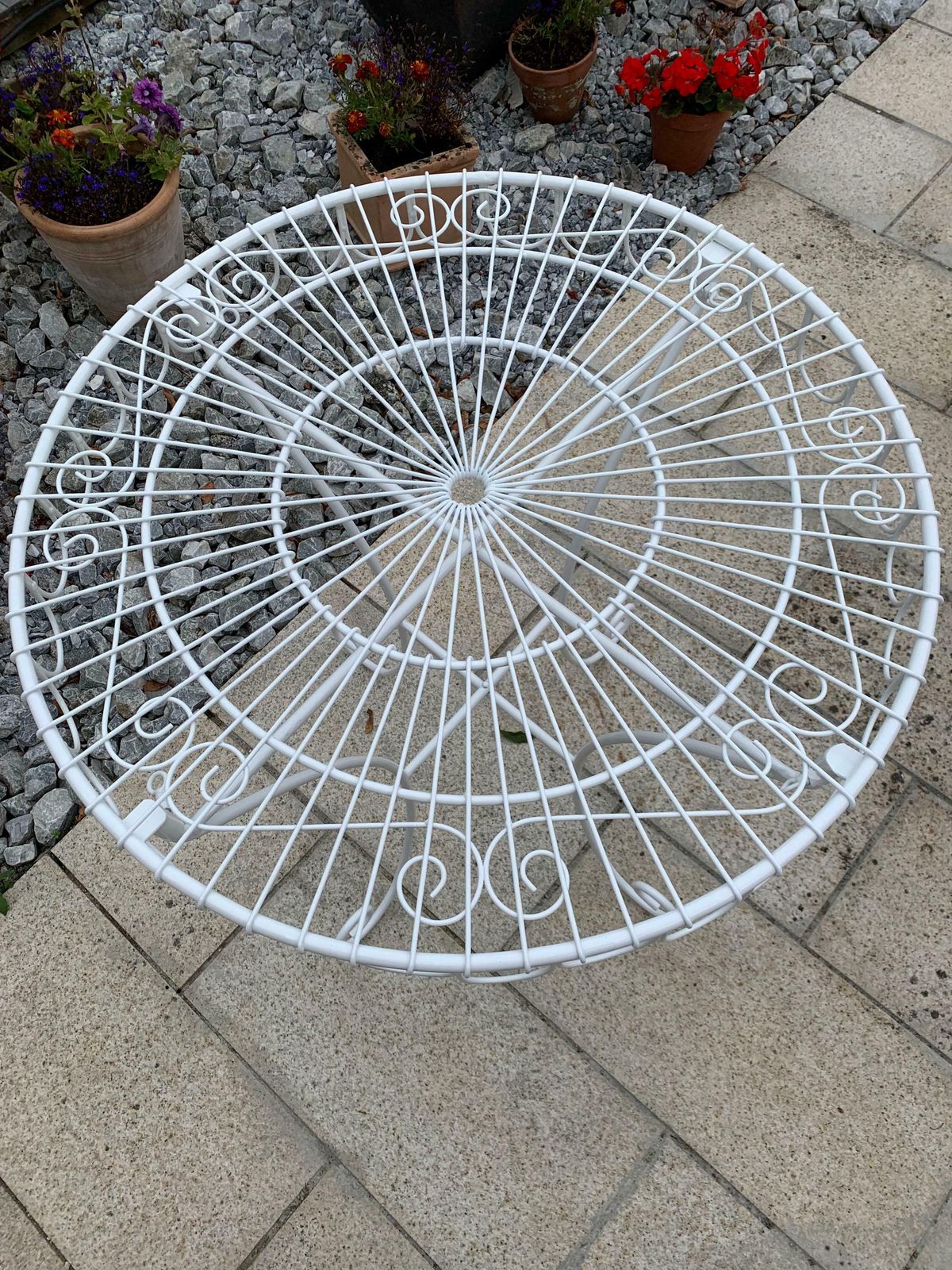 Antique Wire Work Circular Garden Table photo for sale