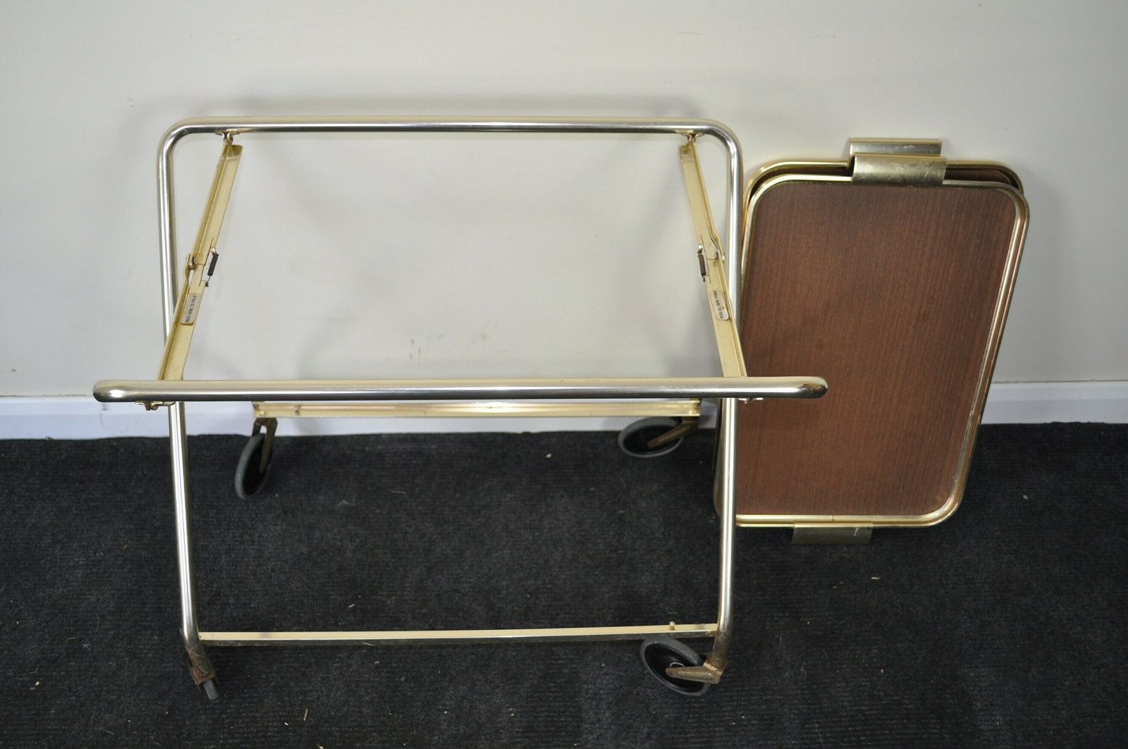 Vintage Drinks Trolley, Bar Cart, Serving Trolley, Folding, Mid Century, Vintage photo Furniture