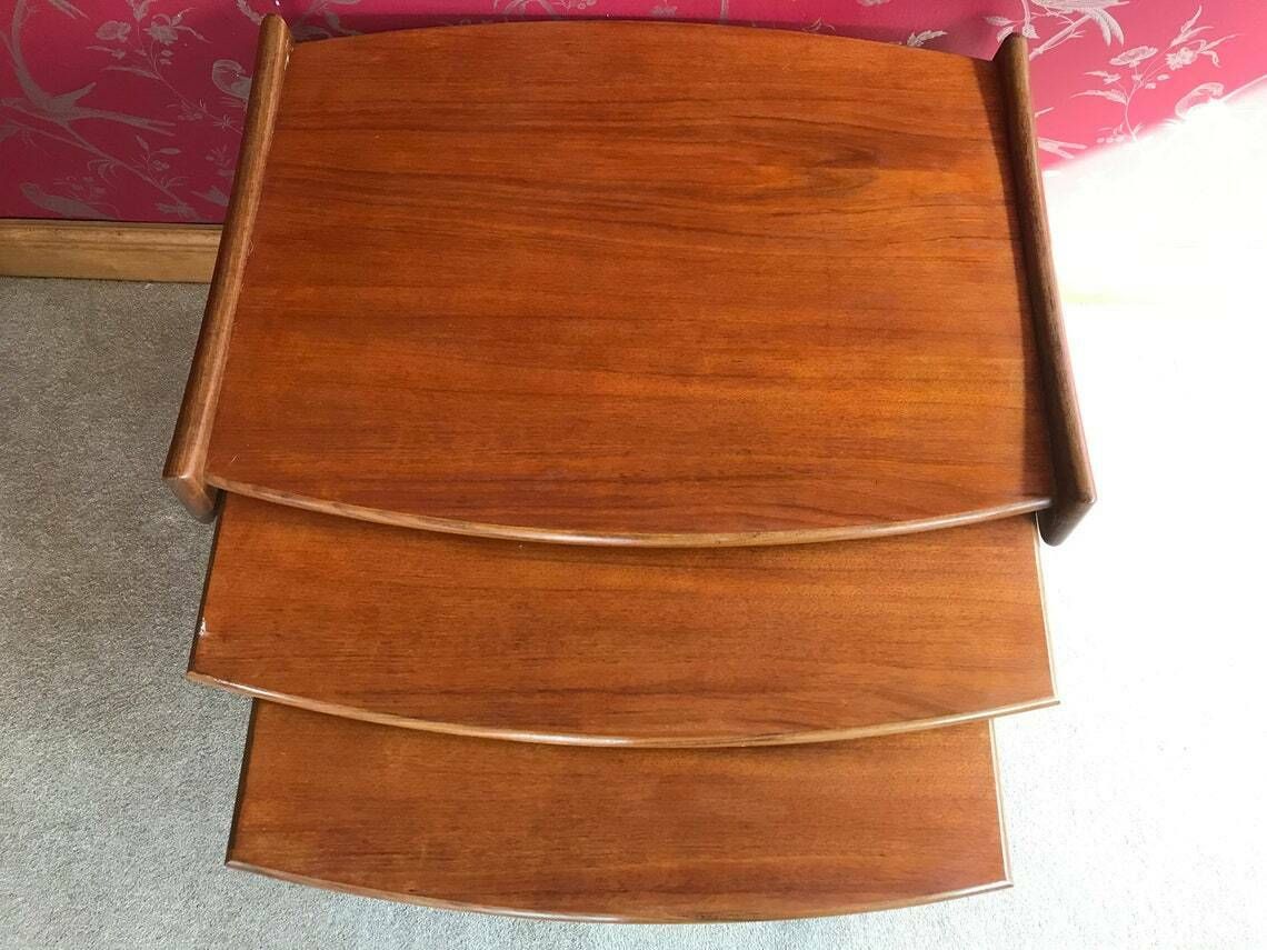 Nest Of Three Tables By G Plan From The Katrina Range In Teak Afromosia photo vintage