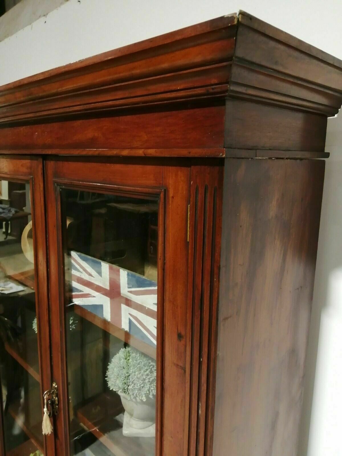 Antique Welsh Arts And Crafts Style Bookcase House Keepers Cupboard photo Furniture