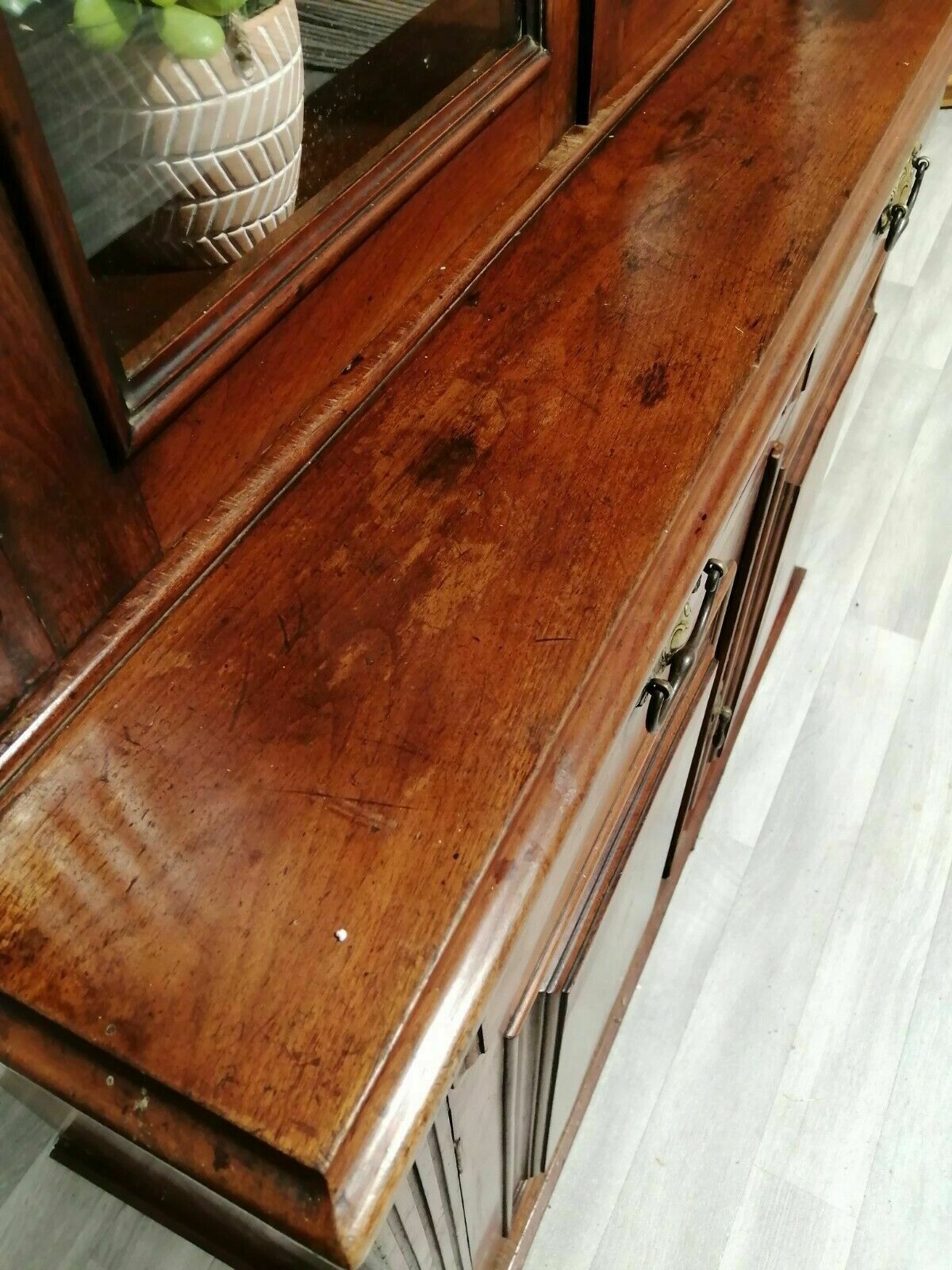 Furniture Antique Welsh Arts And Crafts Style Bookcase House Keepers Cupboard photo
