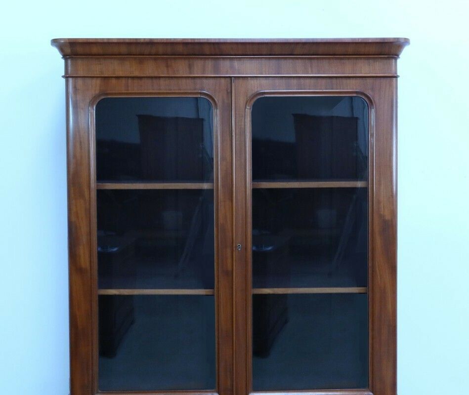 Victorian Mahogany Two Body Bookcase, England – Mid 19th Century photo 2830.0