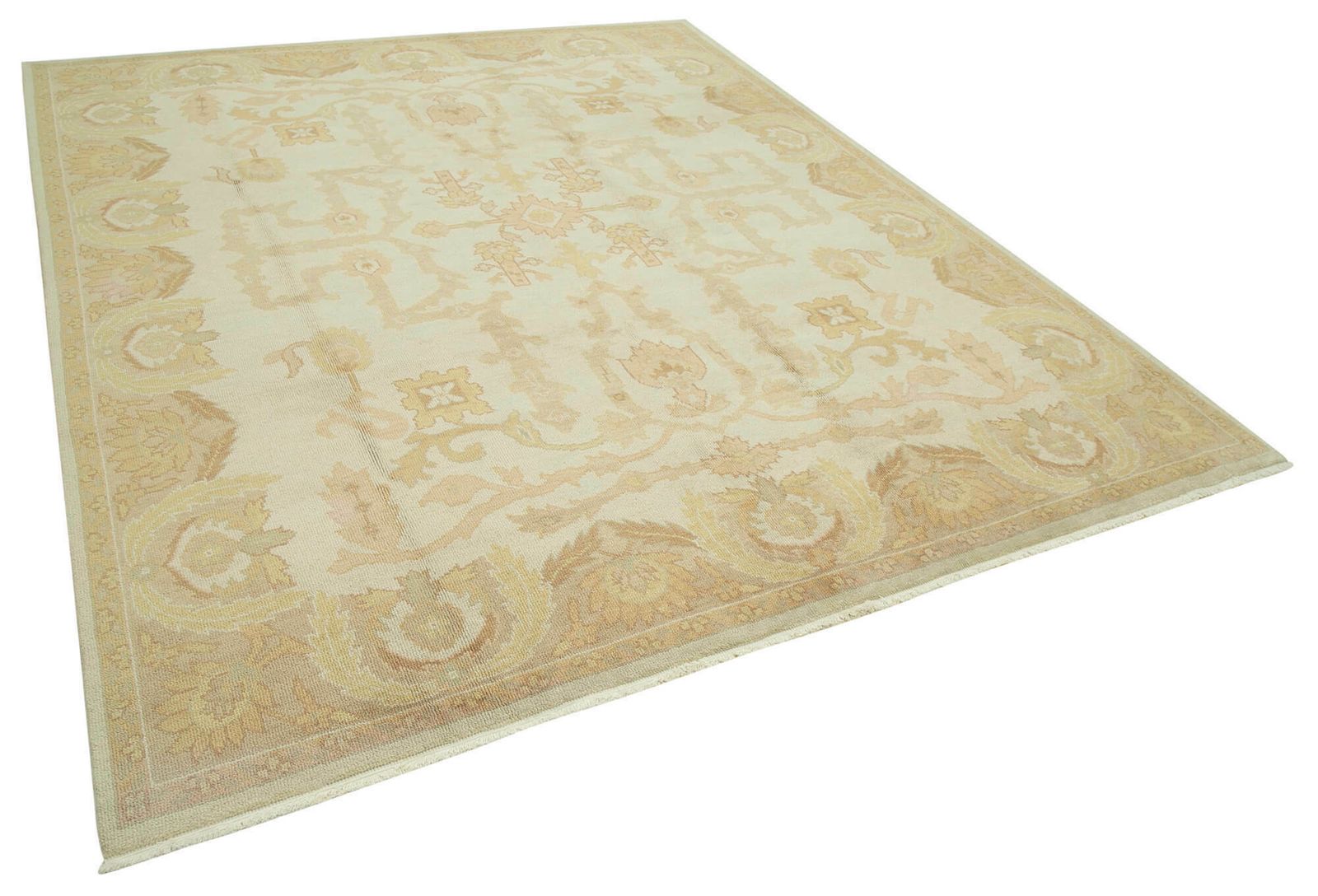 Hand Knotted Oushak Rug photo furniture