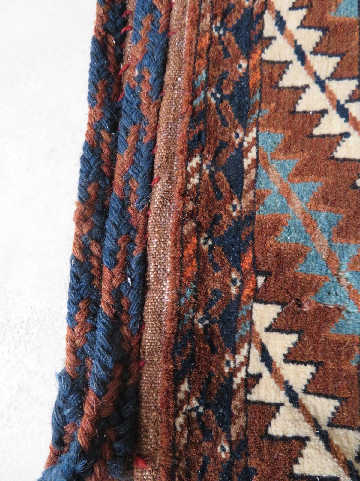 Textiles Scarce Antique Yomut Turkmen Uk Ok Bash (Tent Pole Bag), Turkmenistan, Central Asia.Circa 1900. photo