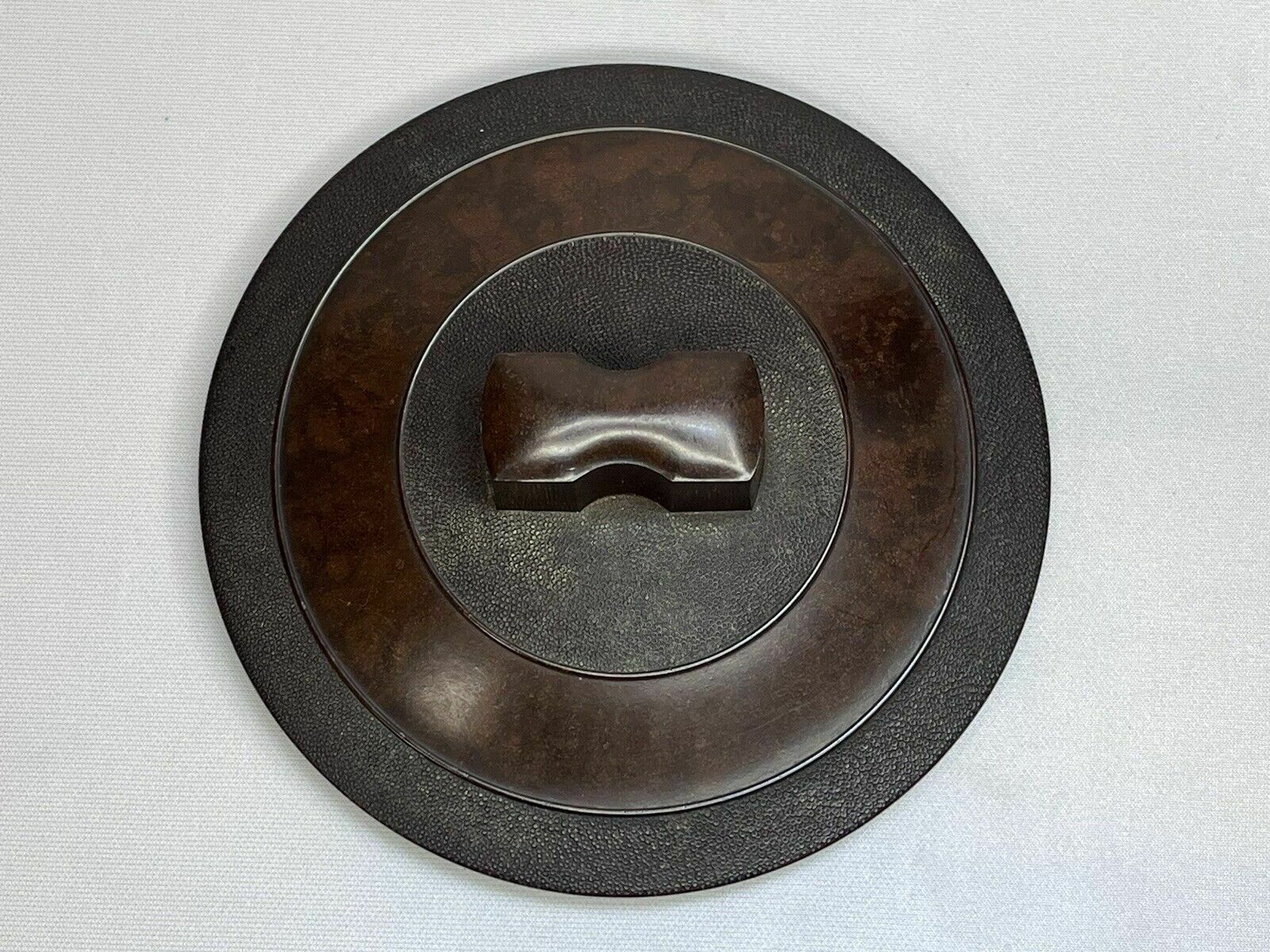 Vintage 1940s Airtite Velos Bumper Barrel Brown Bakelite Tobacco Jar With Lid photo vintage