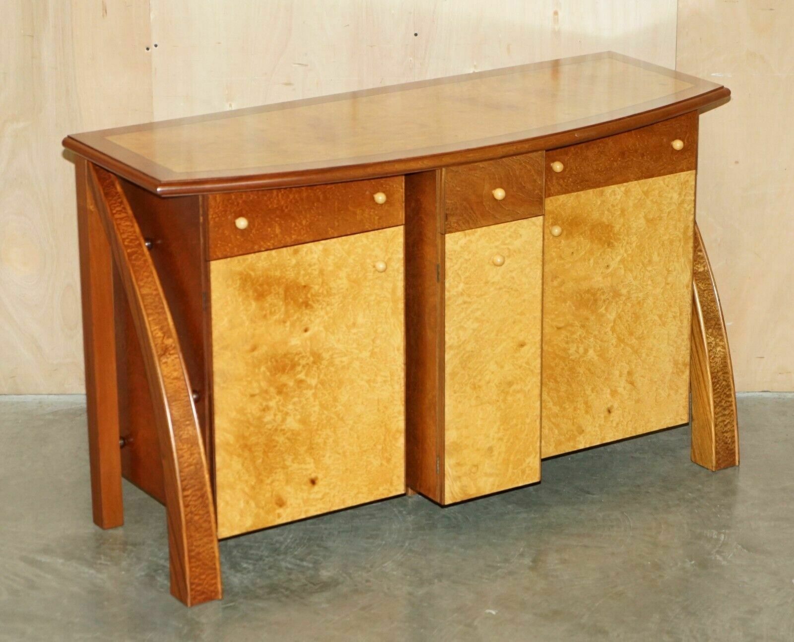 Stunning Burr Maple & Thuya Wood Andrew Vara Art Deco Sculptural Sideboard photo furniture