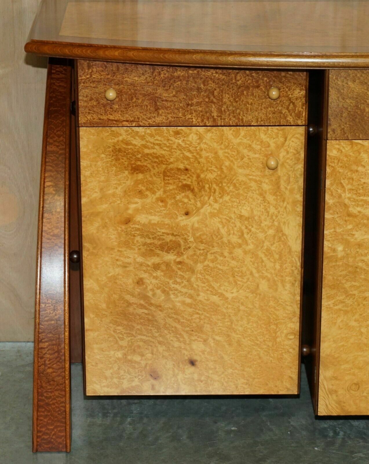 Stunning Burr Maple & Thuya Wood Andrew Vara Art Deco Sculptural Sideboard photo Furniture