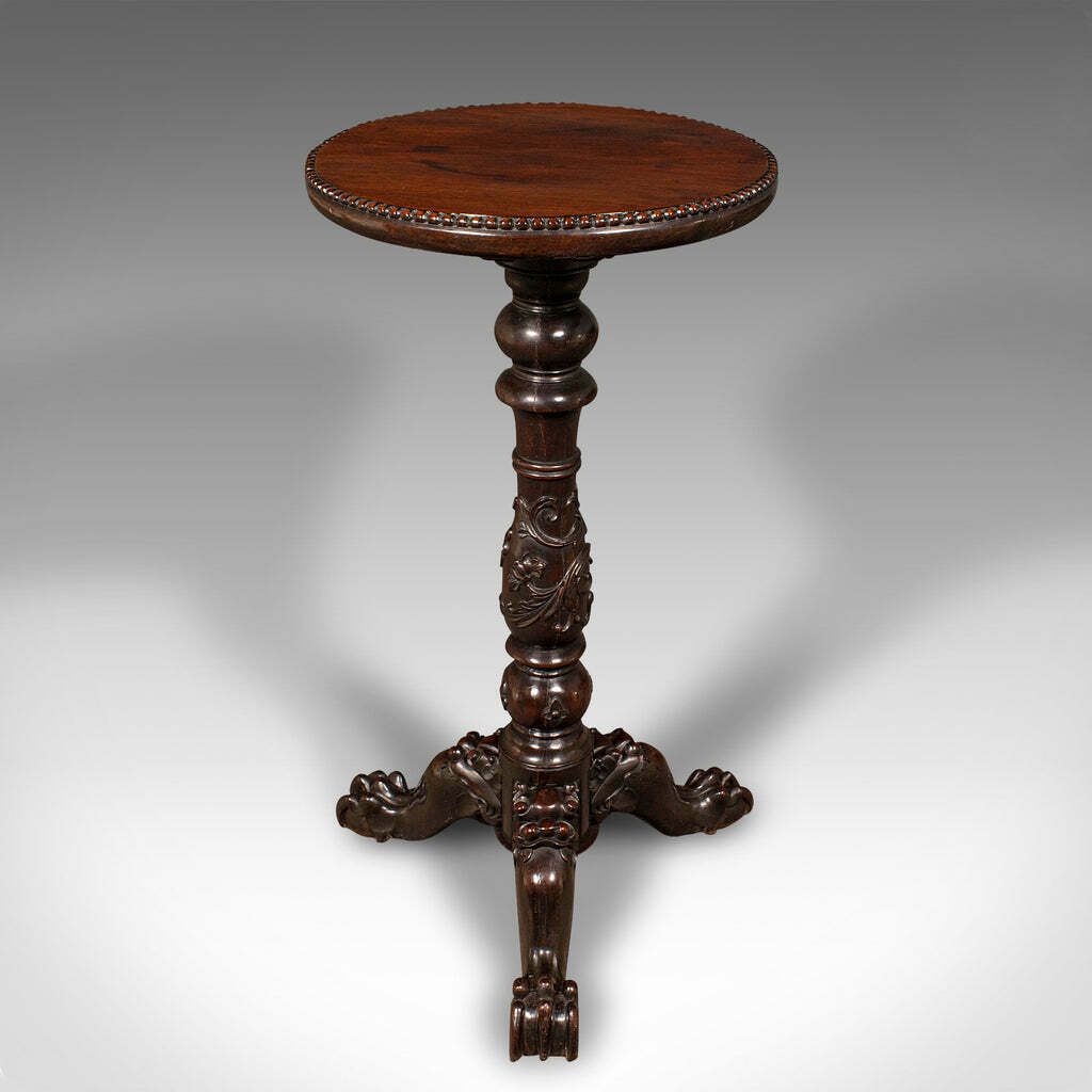Antique Campaign Torchere, English, Side Table, Planter Stand, William IV, 1835 photo Furniture