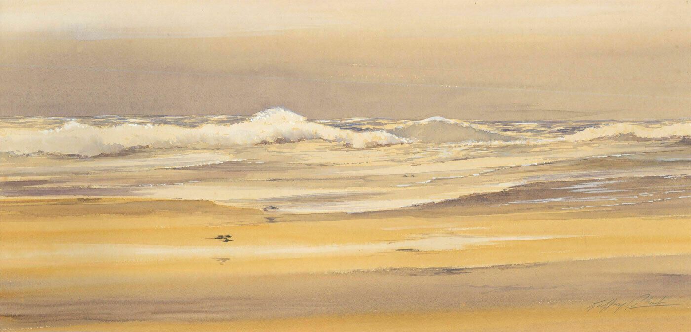 Geoffrey Plant (1939 2000) 20th Century Watercolour, Sunset Reflections