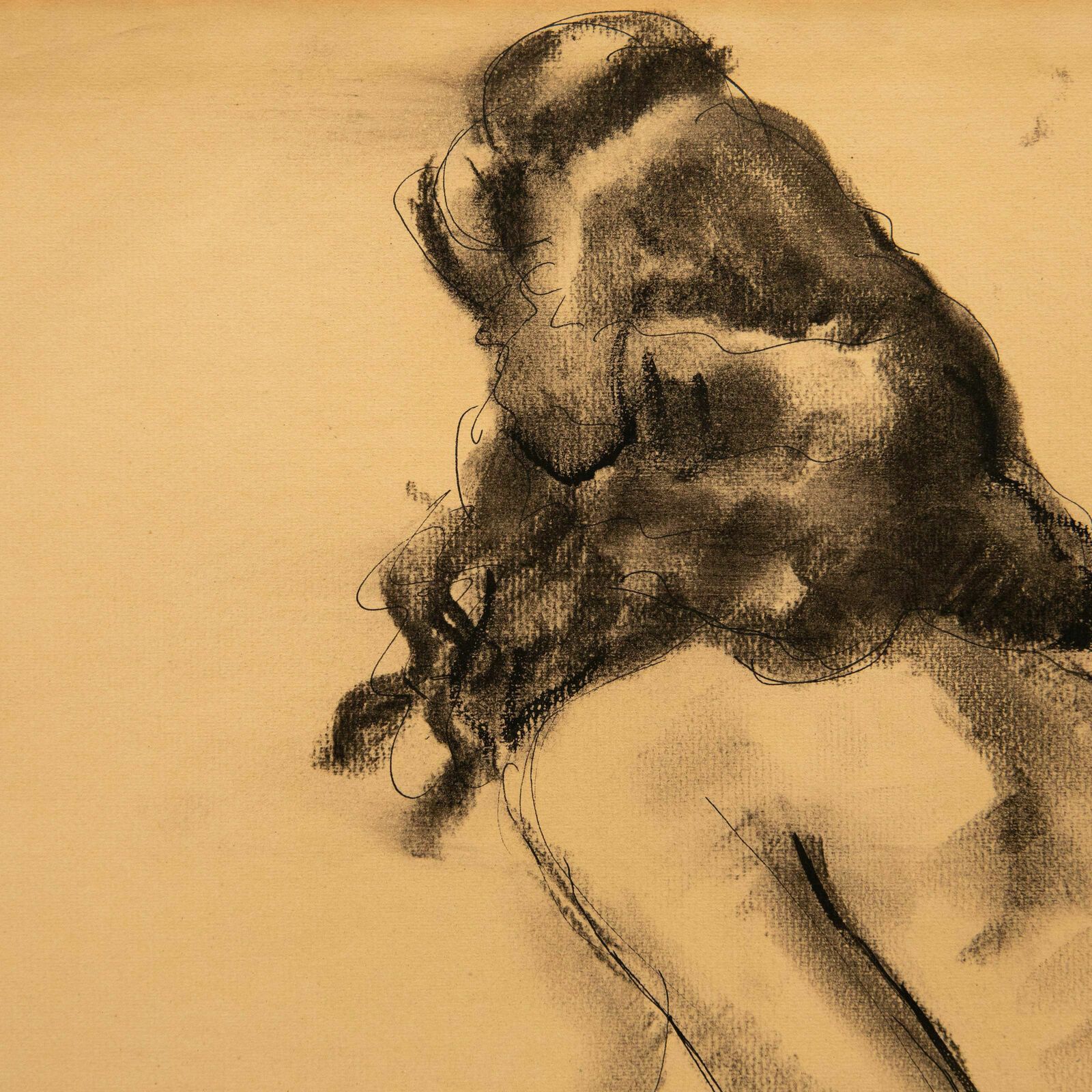 Georges Pacouil (1903 1996) Mid 20th Century Charcoal Drawing, Nude III photo for sale