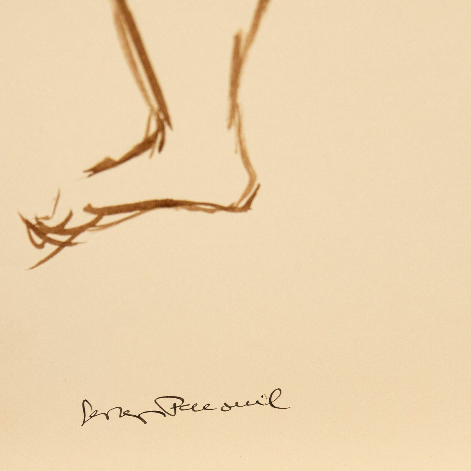 Georges Pacouil (1903 1996) Mid 20th Century India Ink, Nude Study III photo Art