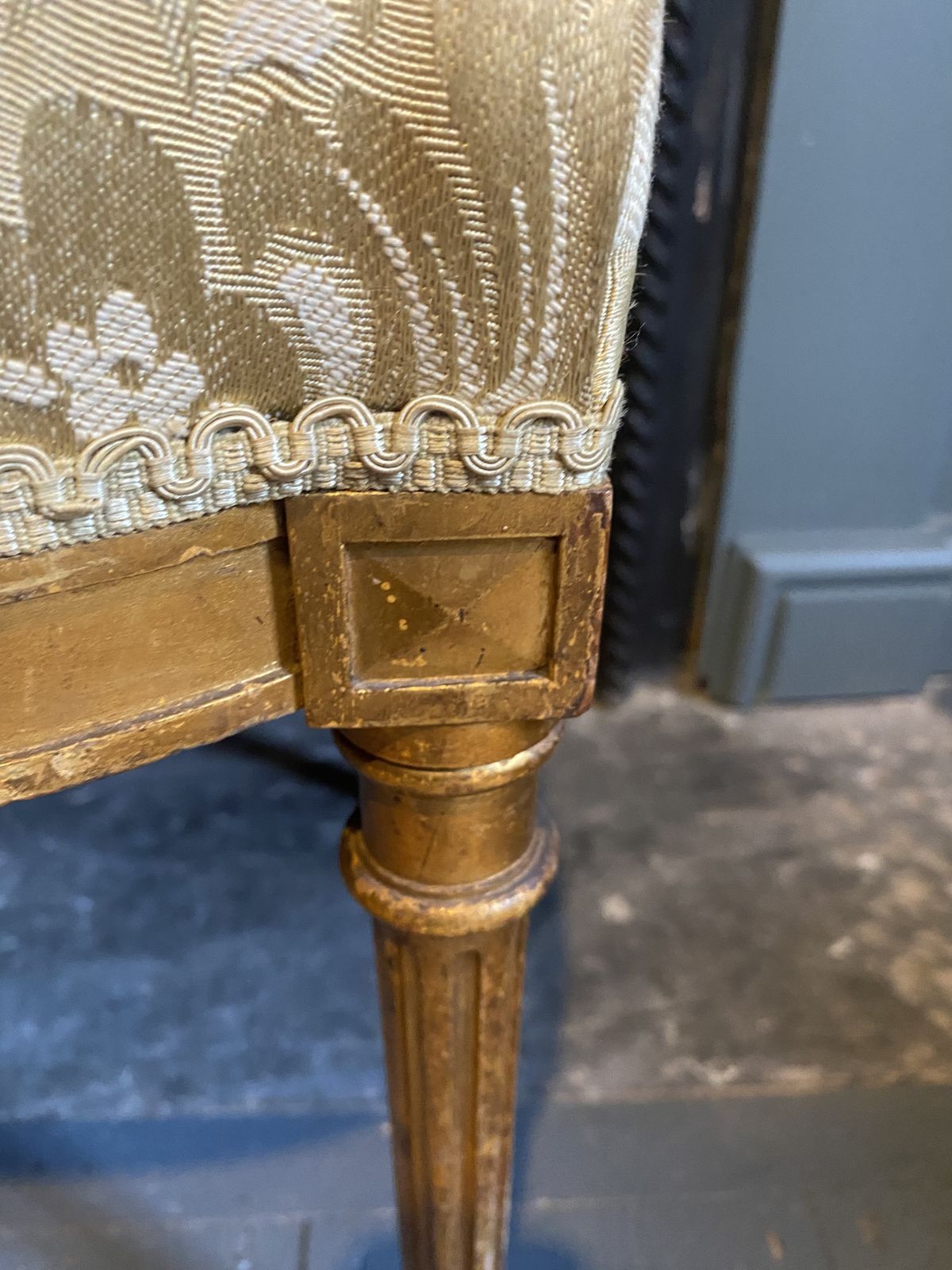 A Pair Of French 19th Century Gilded Chairs photo vintage