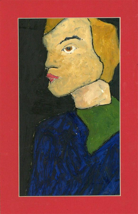 Ben Carrivick Contemporary Oil, Lady In Blue & Green photo furniture