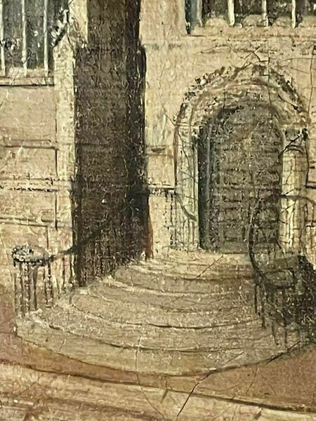 Wakefield Cathedral, Yorkshire – Original Oil Painting Attributed To John Cawthorn photo vinterior