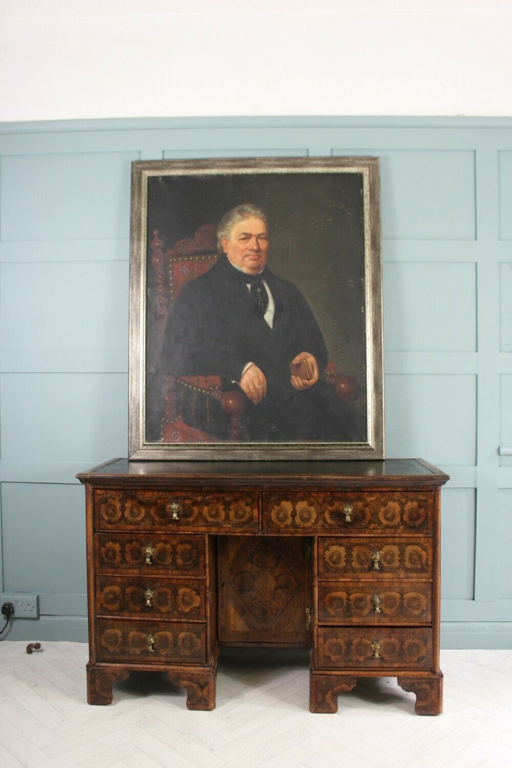 Large Antique Portrait Of French Gentleman photo furniture