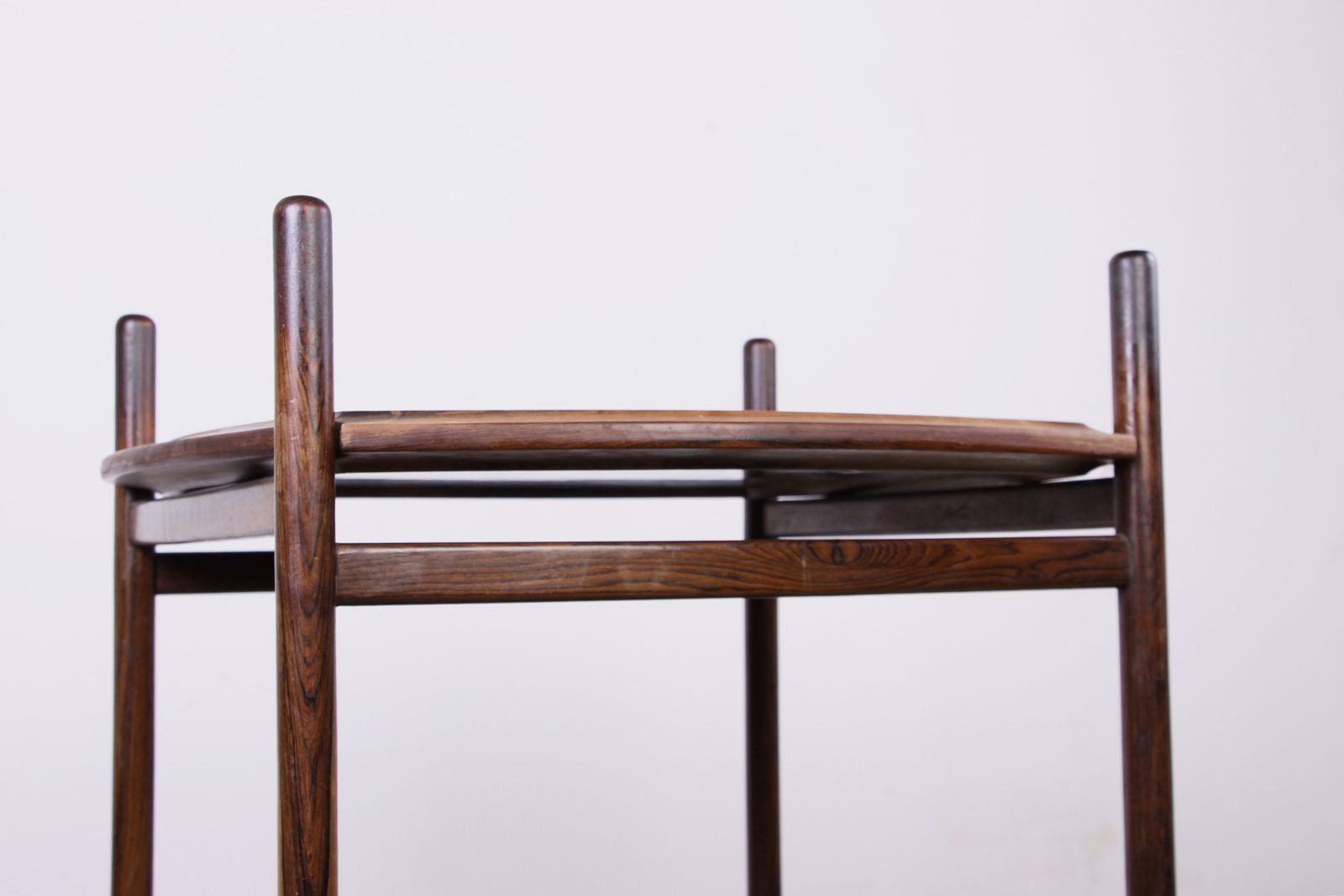 Furniture Brazilian Serving Trolley With 2 Reversible Trays Rosewood And Formica By Cantù Móveis For Interiores Ltda 1960 photo
