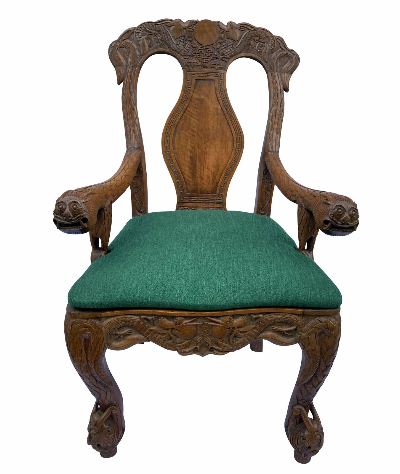 A Fine Pair Of XIX Century Chinese Armchairs In Teak photo furniture