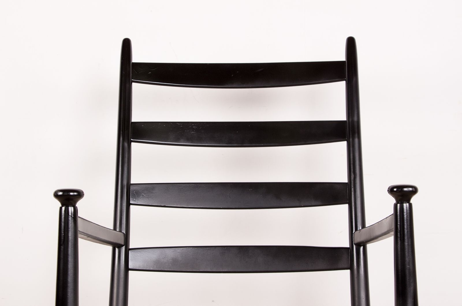 Rocking chair danois en teck laqué et tissu, modèle 218, par Thomas Harlev pour Farstrup Savvaek, 1960. photo furniture