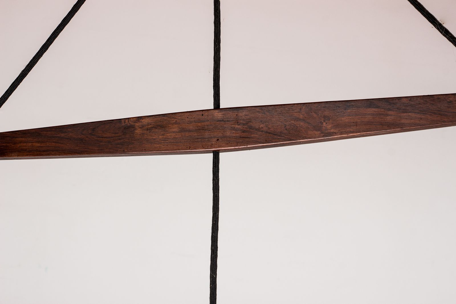 Large Danish Triple Pendant Lamp In Metal And Rosewood, Orient Model, By Jo Hammerborg For Fog & Mørup 1965. photo vintage