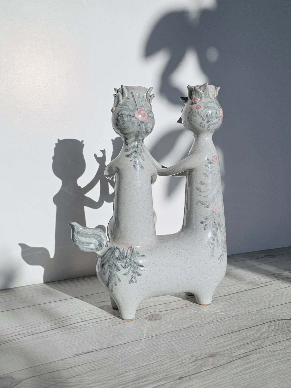 Bjorn Wiinblad, 1959 Centaur And Dryad Candleholder Sculpture, Signed And Monogrammed, V Early, Rare photo vinterior