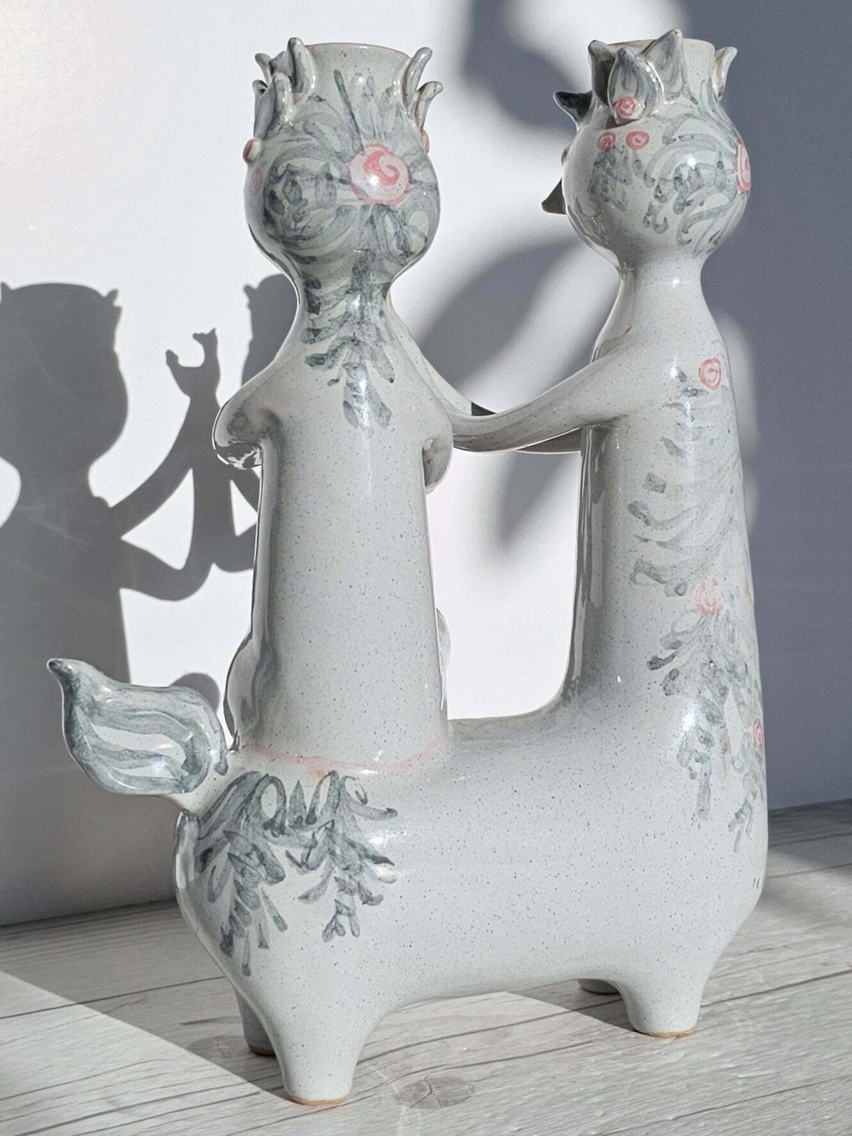 Bjorn Wiinblad, 1959 Centaur And Dryad Candleholder Sculpture, Signed And Monogrammed, V Early, Rare photo buy