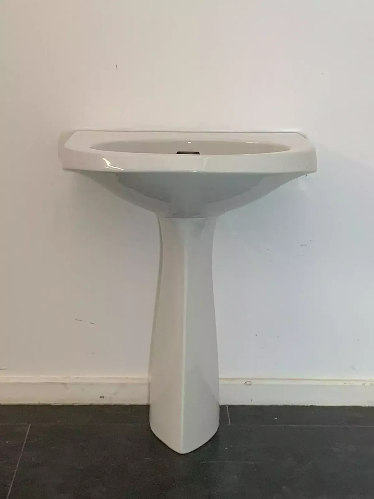 Gio Ponti Washbasin With Pedestal For Ideal Standard, 1960s photo buy