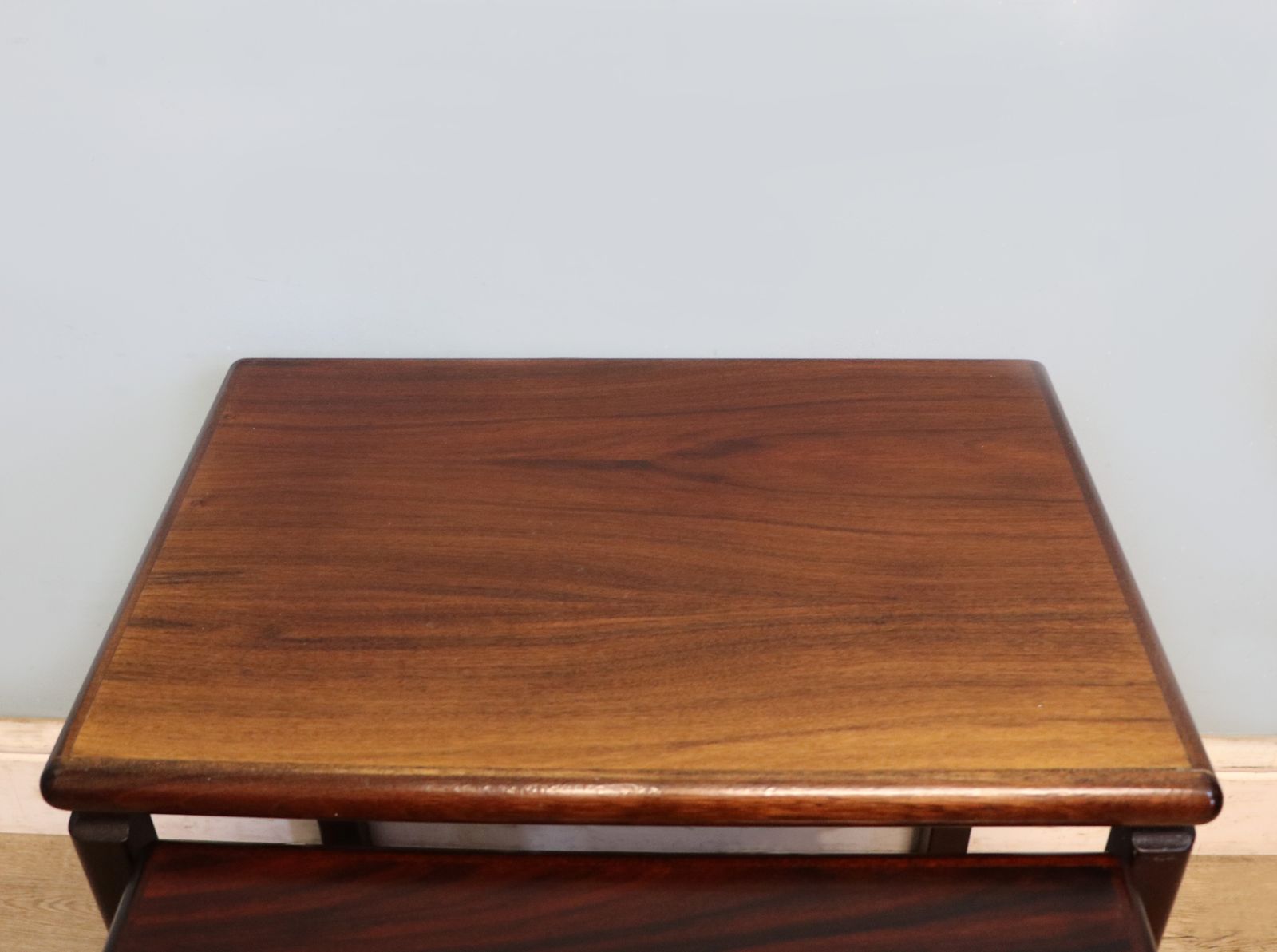 An Absolutely Lovely Nest Of Scandinavian Hardwood Veneered Nest Of Occasional Tables. photo Furniture