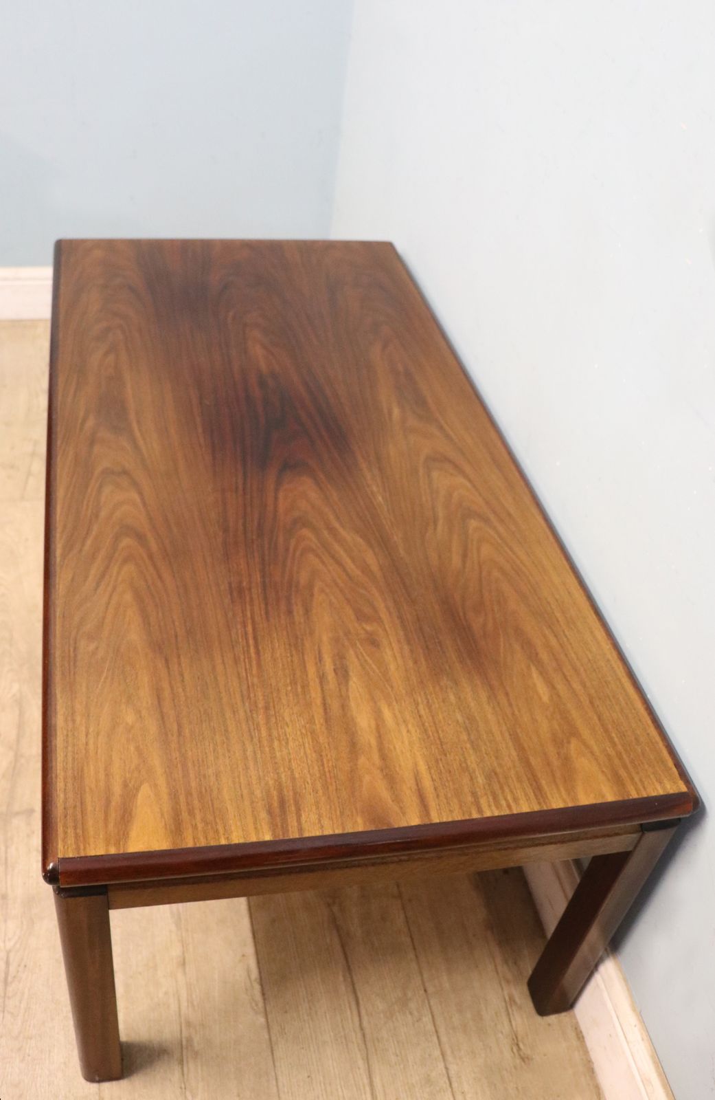 A Lovely Scandinavian Hardwood Veneered Coffee Table. photo Furniture