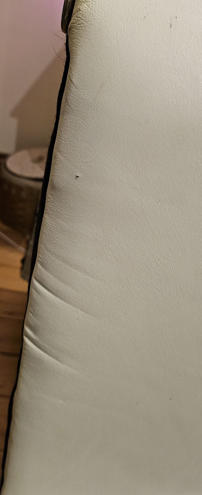 Furniture Unique Vintage 70s/80s Italian White Leather Armchair photo