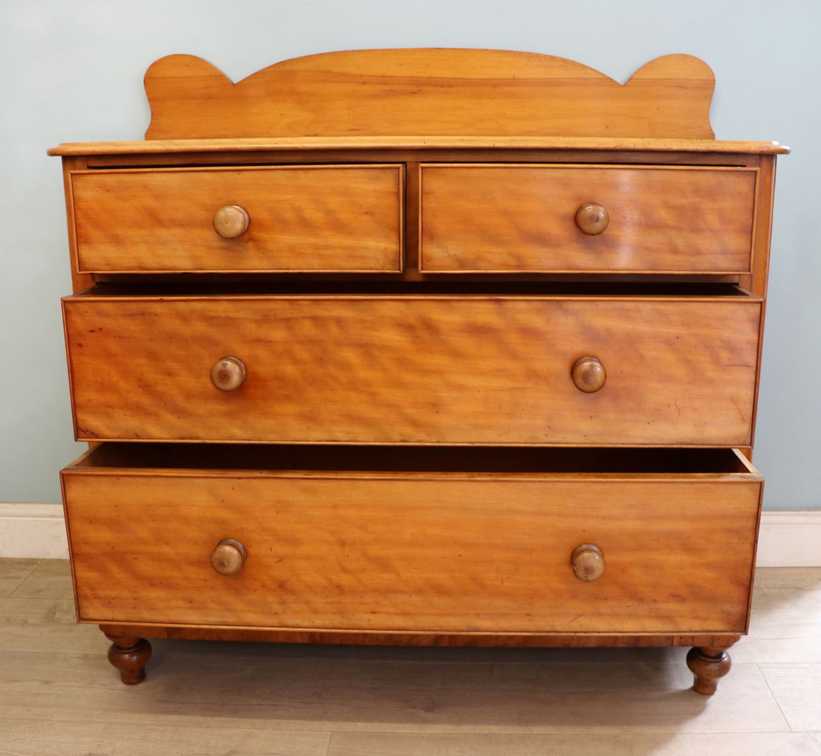 A Lovely Victorian Satin Birch Chest. photo furniture