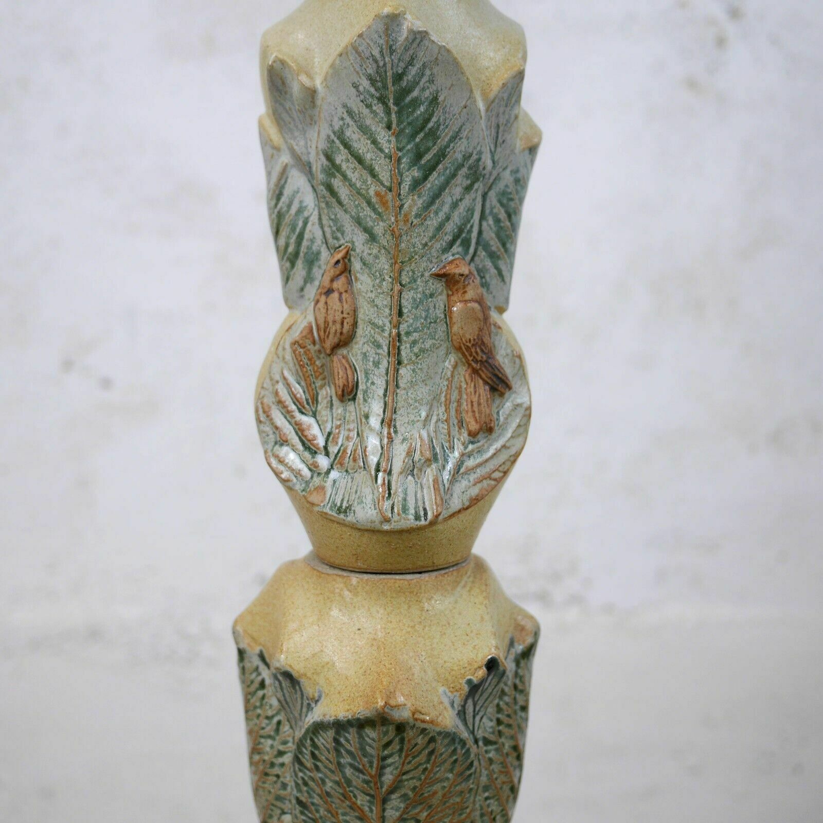 photo buy Mid Century Bernard Rooke Studio Pottery Totem Floor Lamp Dragon Fly #102666