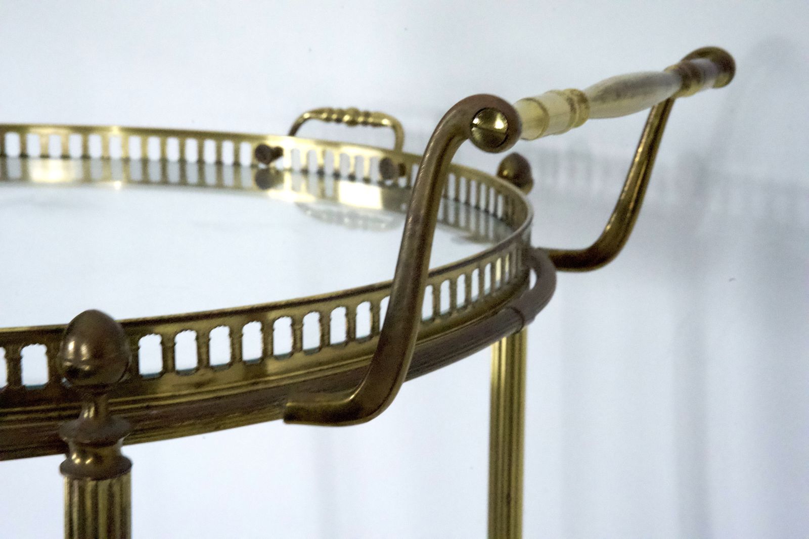 Mid Century Modern Brass And Glass Bar Cart By Cesare Lacca, Italy, 1950s. photo Furniture