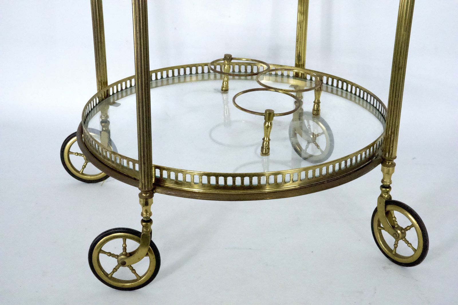 Mid Century Modern Brass And Glass Bar Cart By Cesare Lacca, Italy, 1950s. photo buy