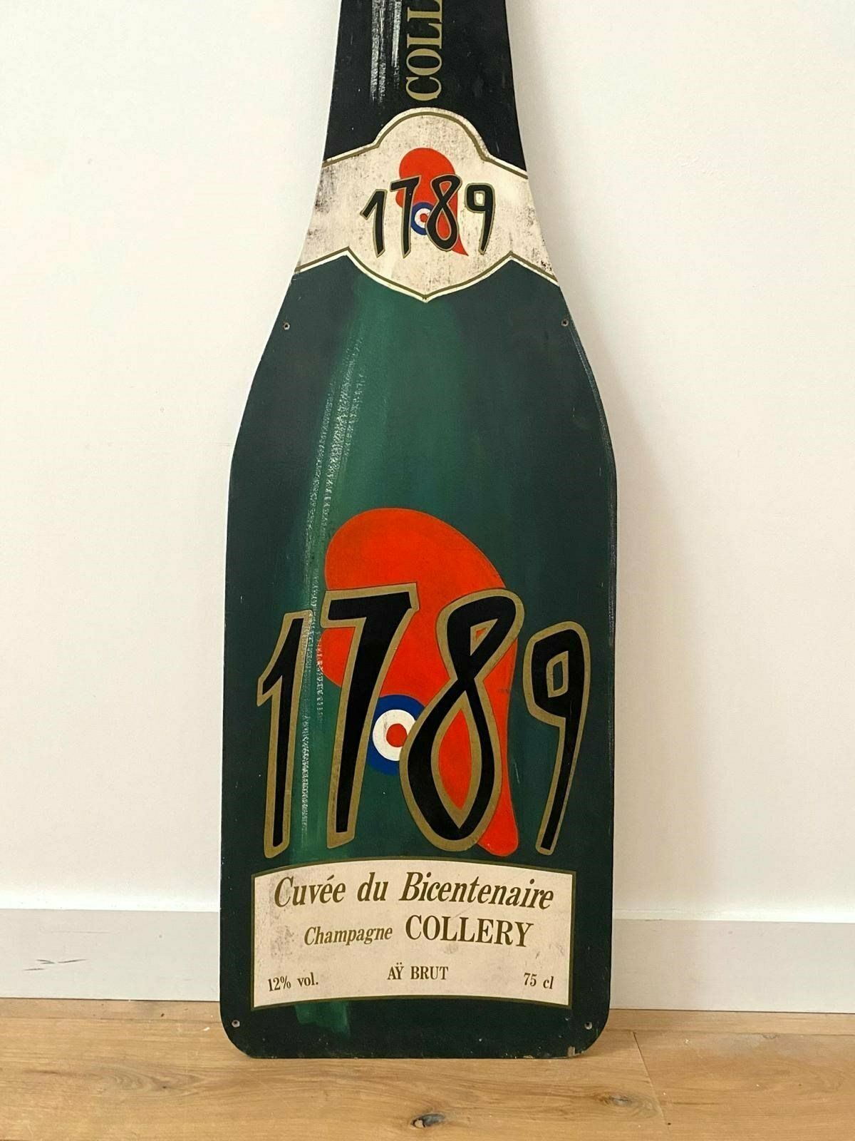 Vintage French Hand Painted Colliery Advertising Sign photo for sale