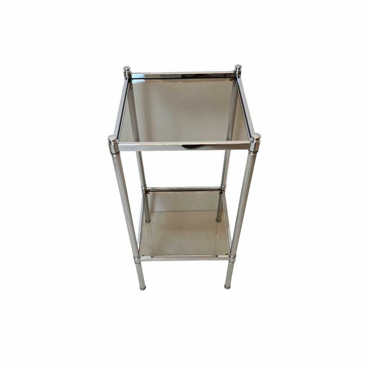 Vintage Mid Century Modern Chrom And Smoky Glass Rack photo 294.0