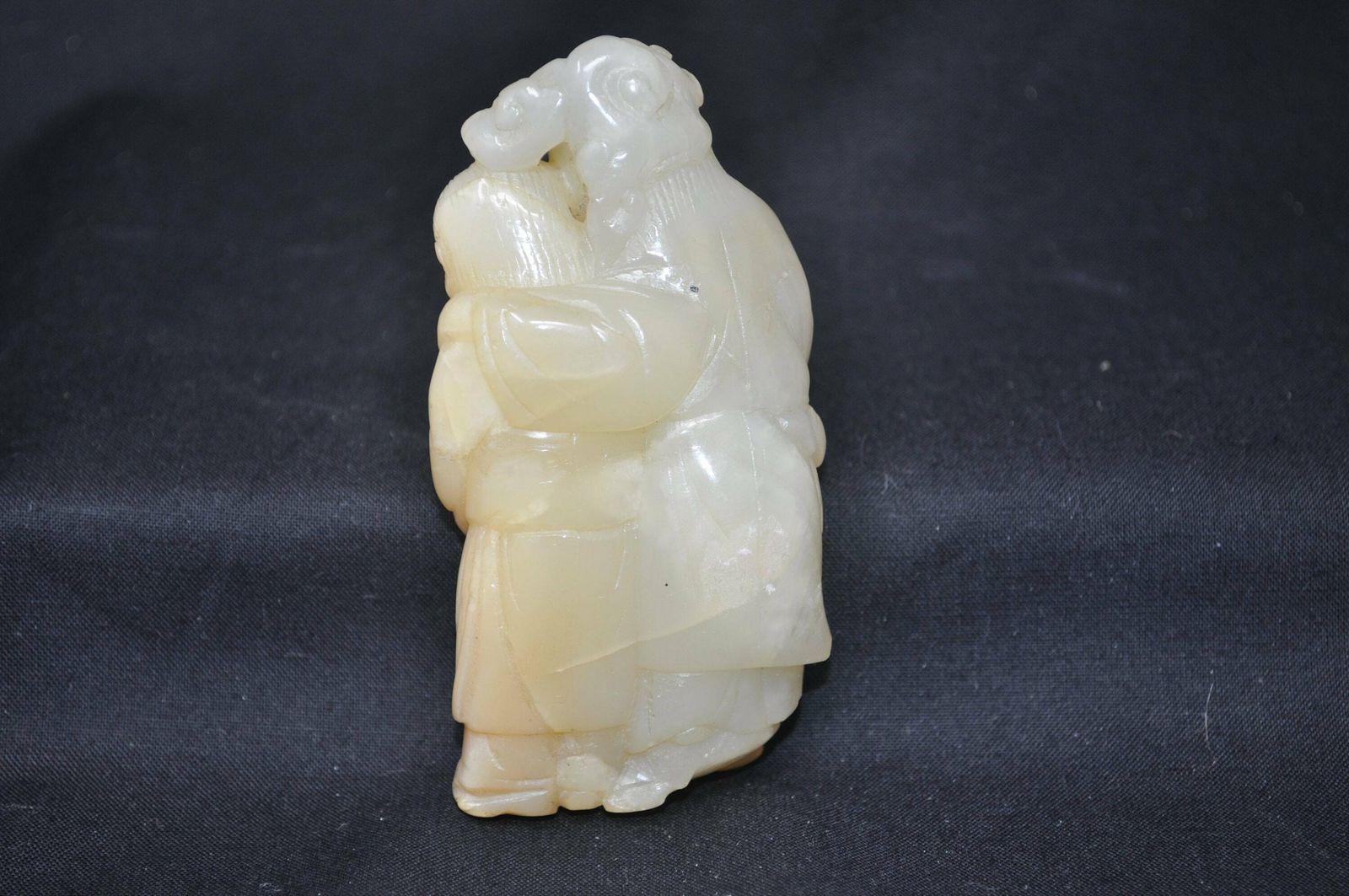 Antique Chinese Hardstone He He Twins Carving  Qing Dynasty photo 850.0