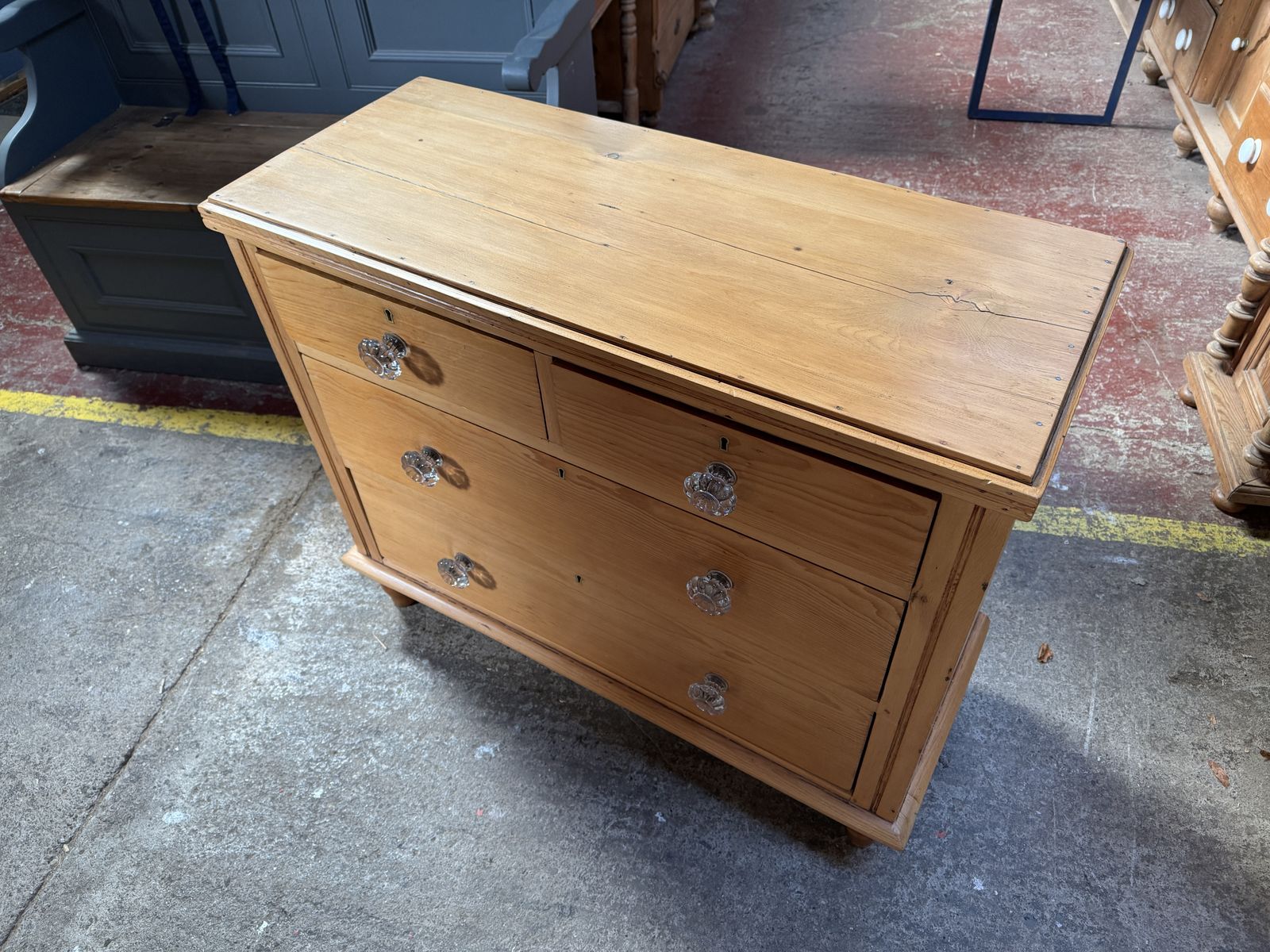 A Lovely 2 Over 2 English Chest Of Drawers photo Furniture