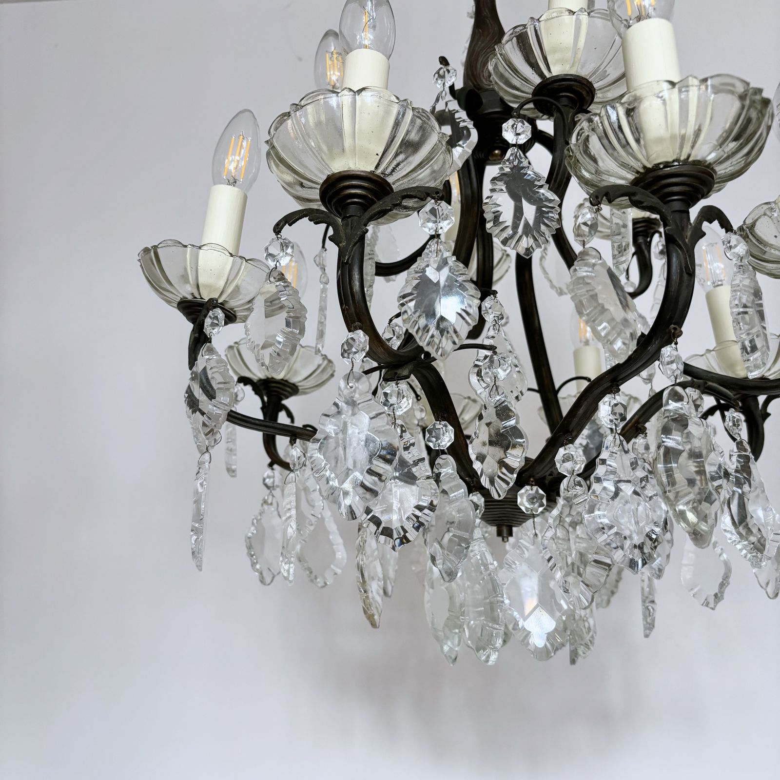 Birdcage Chandelier With Glass Bobéche Pans photo buy