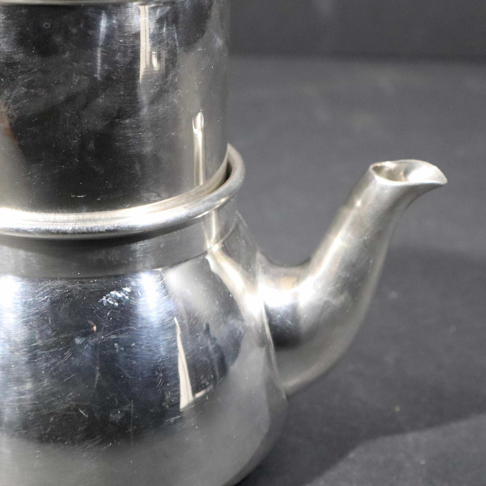 Art Deco Drip Coffee Pot, Alfenide Tea Pot, Wiskemann Brussels photo vintage
