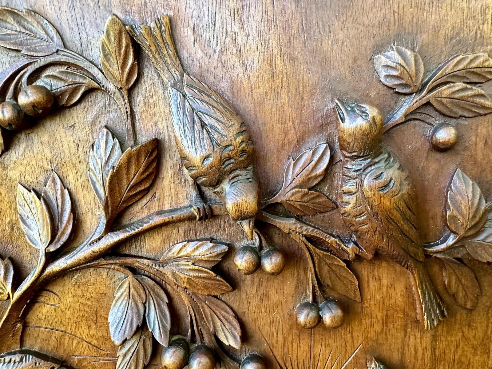 French Antique Carved Wood Cabinet Door Bird Castel photo Home Fixtures