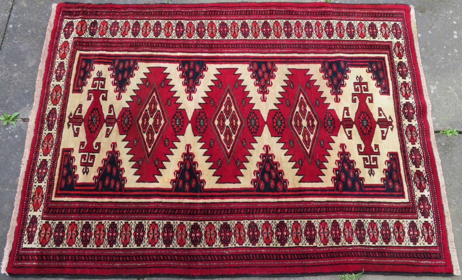 Antique Turkmen Afghan Kizil Ayak Rug. Turkmenistan Or North Afghanistan.Early 20th Century. 133cm X 98cm. photo for sale