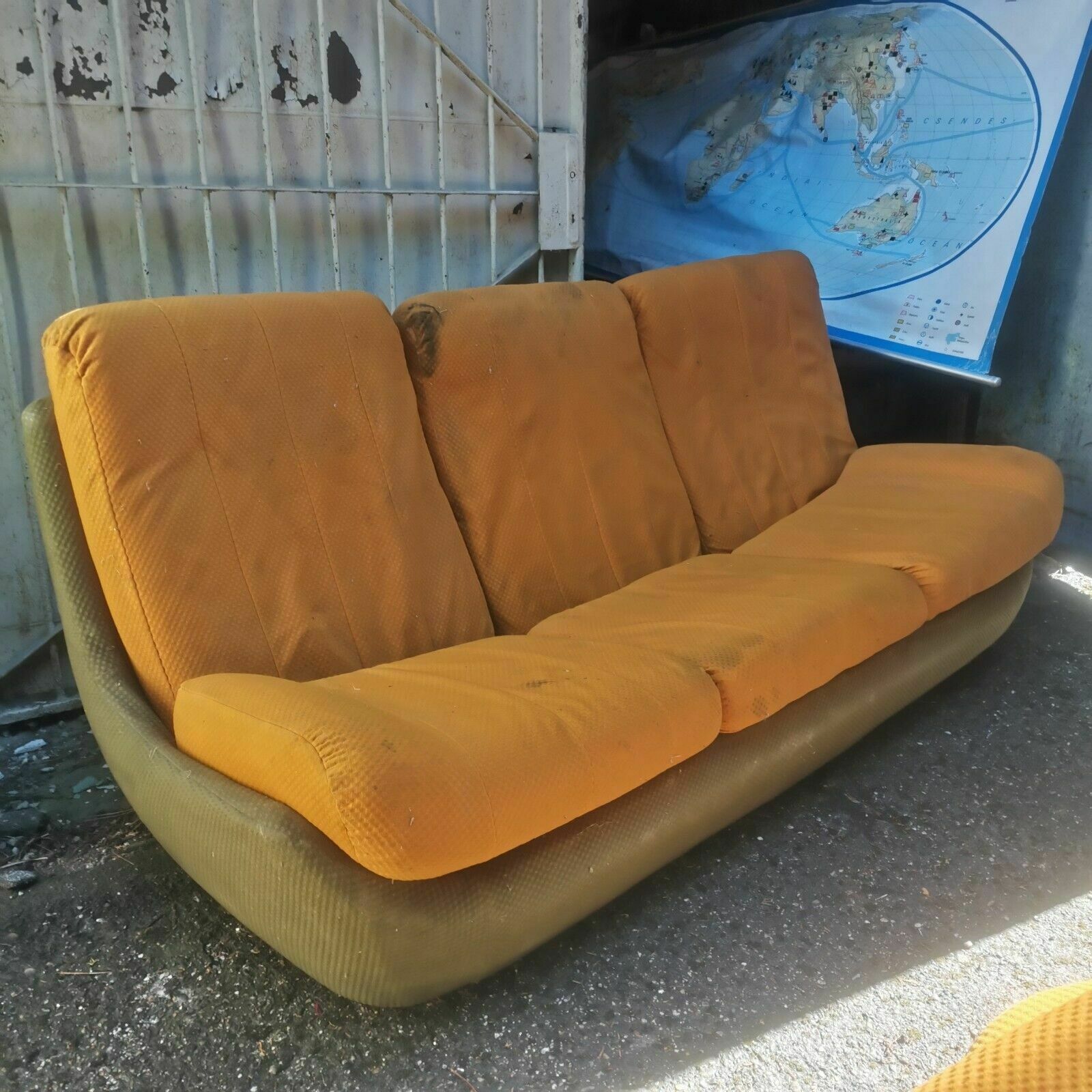 Atlantis Czech Vintage Space Age Sofa Mcm Lightweight Unique Seating 3 Seater