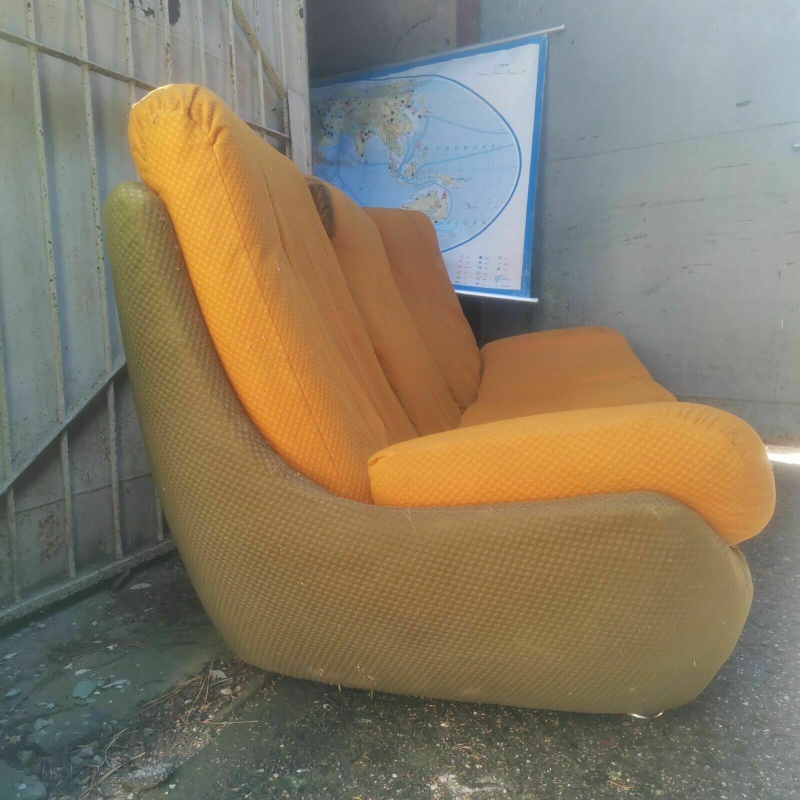 Atlantis Czech Vintage Space Age Sofa Mcm Lightweight Unique Seating 3 Seater photo for sale