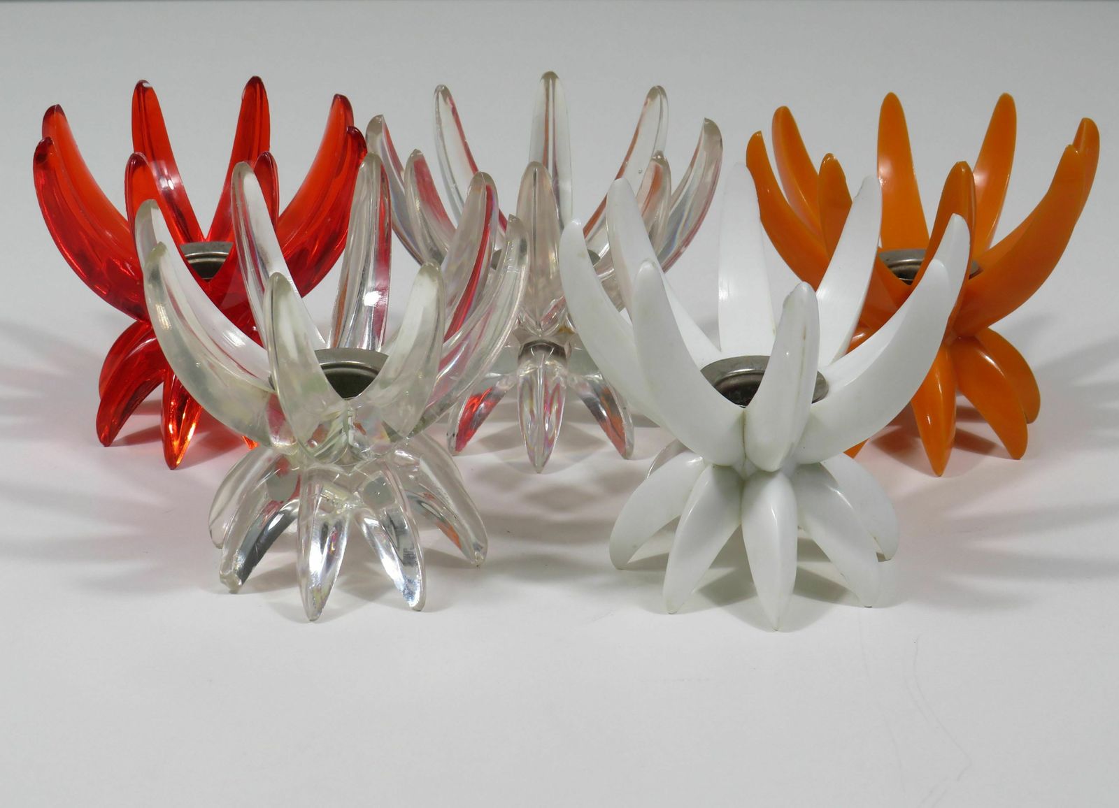 Set Of 5 Friedel Ges Gesh Germany Candlesticks From The Sixties