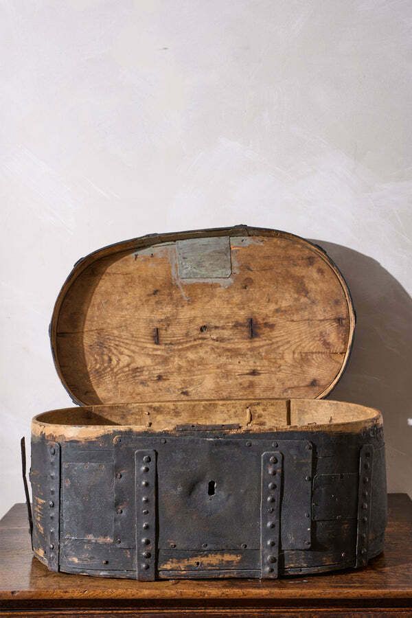 18th Century Swedish Folk Art Marriage Box   Dark photo Home Decor