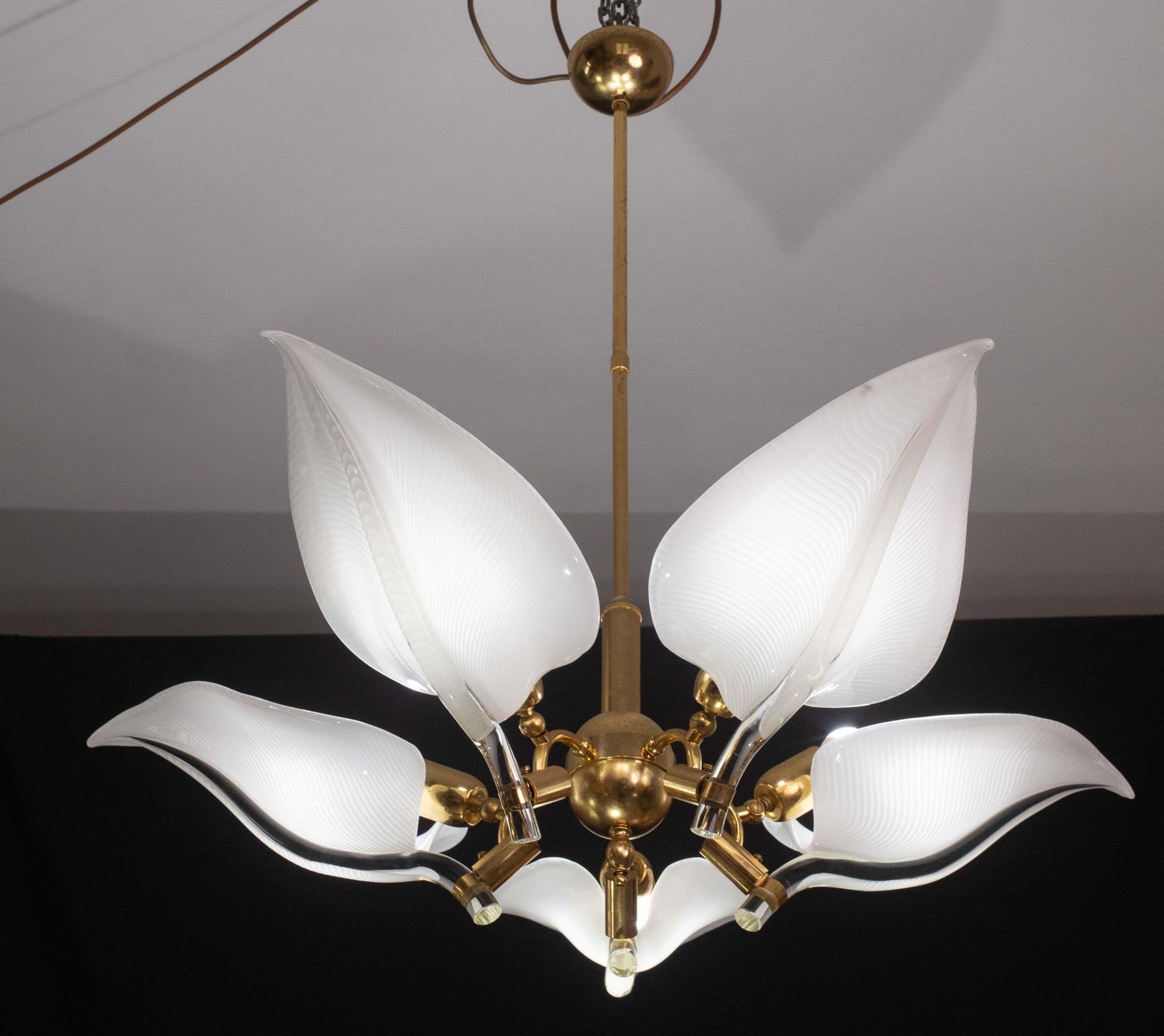 Elegant Chandelier Franco Luce For Seguso, Murano Glass, 1970s photo for sale