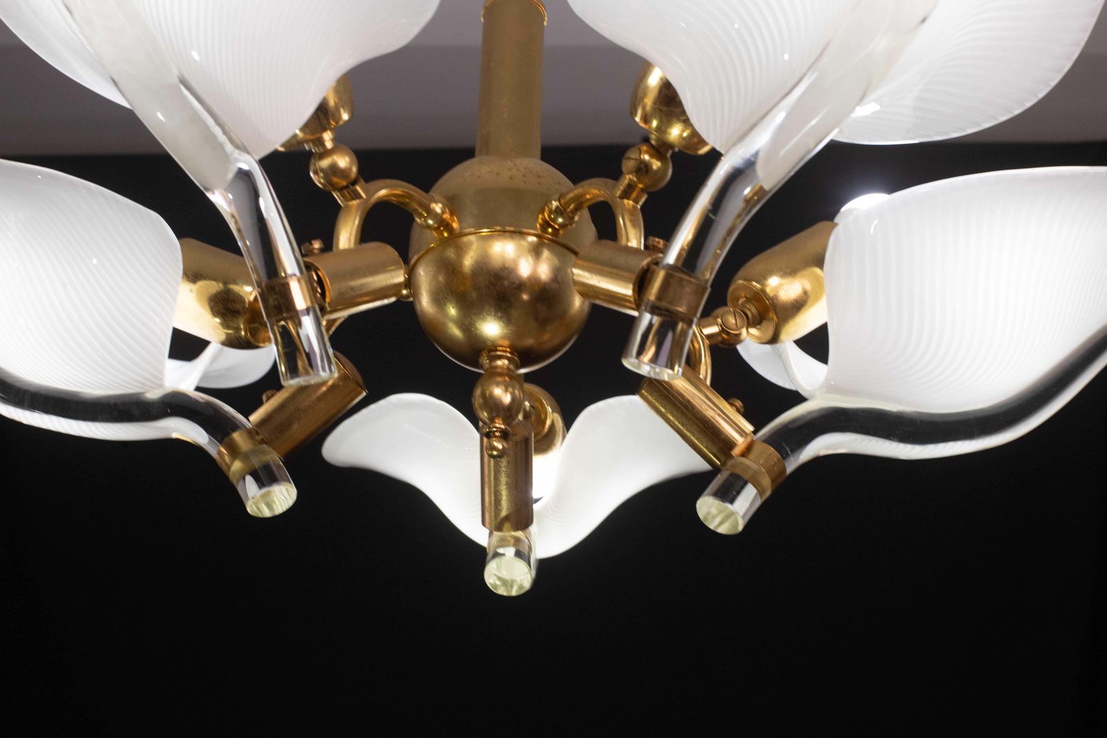 Elegant Chandelier Franco Luce For Seguso, Murano Glass, 1970s photo vinterior